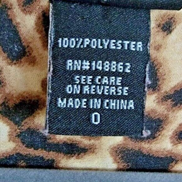 Torrid 0 Leopard Print Blouse‎ Top Elastic Gathered Long Sleeve Keyhole Neckline - Picture 5 of 6